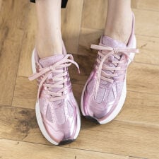 【26春夏新作】【Higirl】軽量グリッターレースアップスニーカー