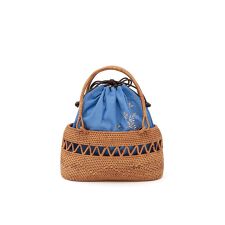 ソウビエン(SOUBIEN)のかごバッグ 麻の葉 刺繍