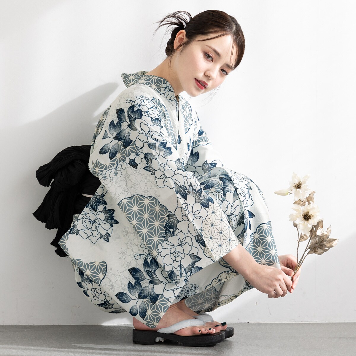 浴衣2点セット レディース （浴衣＋帯） | ソウビエン(SOUBIEN
