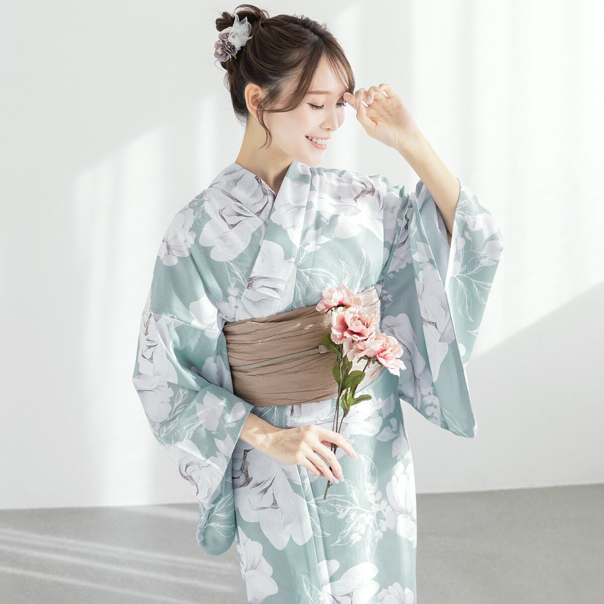 二部式浴衣・帯・伊達締めセット　浴衣　セパレート　新品未使用 新二部式】浴衣3点セット レディース（浴衣・帯・伊達締め