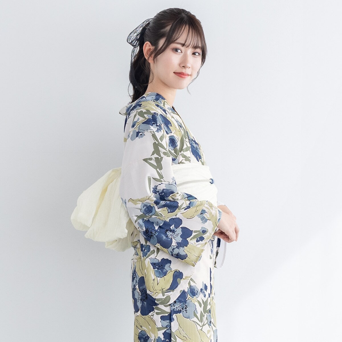 新二部式】浴衣3点セット レディース（浴衣・帯・伊達締め