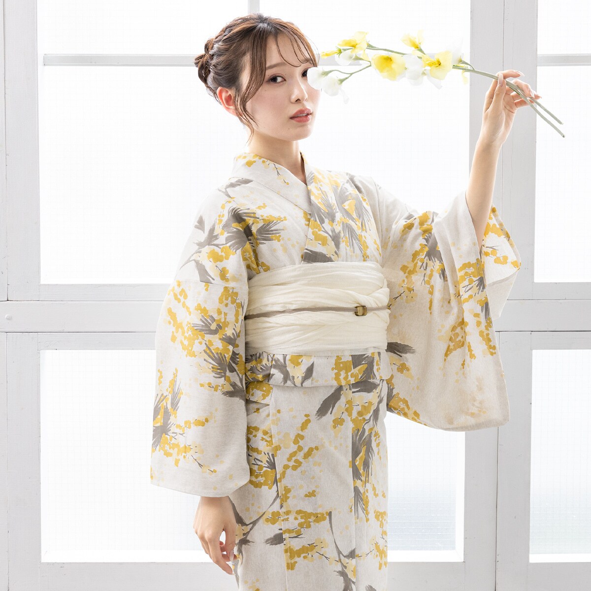 二部式浴衣・帯・伊達締めセット　浴衣　セパレート　新品未使用 新二部式】浴衣3点セット レディース（浴衣・帯・伊達締め