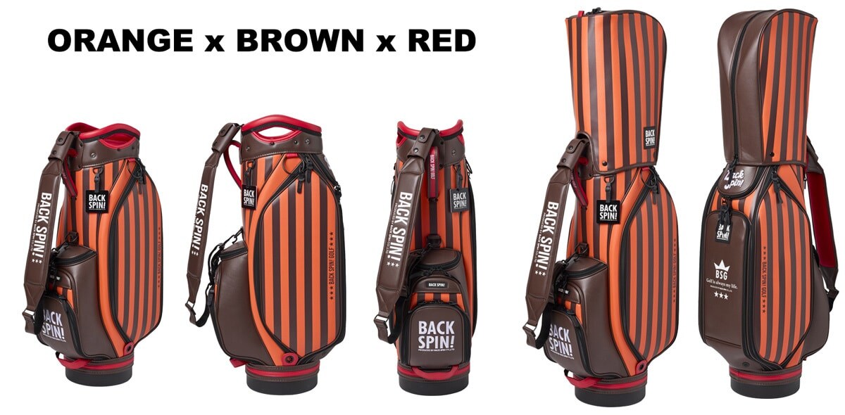 [}C]BACK SPIN! STRIPE CADDIE BAG 9in /obNXsiBACK SPINIj IWxuE