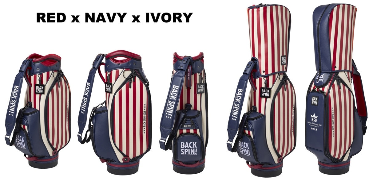 [}C]BACK SPIN! STRIPE CADDIE BAG 9in /obNXsiBACK SPINIj bhxlCr[
