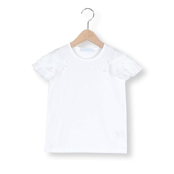 リボン付き袖フリルTシャツ(90~140cm) | タルティーヌ エ ショコラ