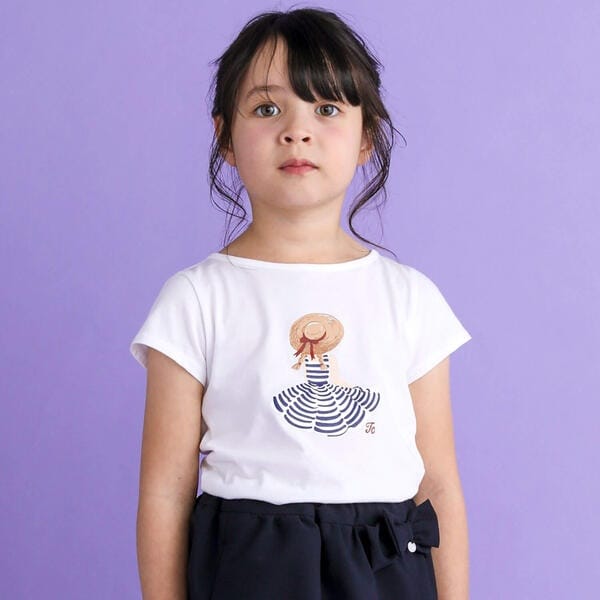 タルティーヌエショコラワンピース長袖コットン120 襟付きリバティ