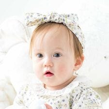 【お揃い】すみれ花プリントヘアバンドベビー