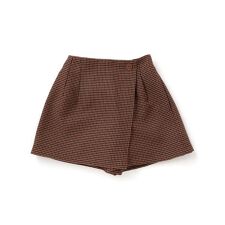 千鳥チェック柄ラップ風スカパン(100～140cm)