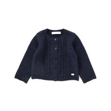 タルティーヌ エ ショコラ(Tartine et Chocolat)の【お揃い】フロント編地の前ボタン長袖カーディガンベビー(70~90cm)