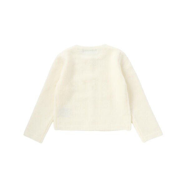 【お揃い】フロント編地の前ボタン長袖カーディガン(100~140cm)