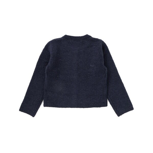 【お揃い】フロント編地の前ボタン長袖カーディガン(100~140cm)