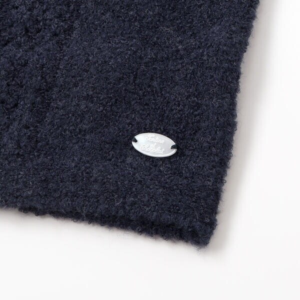 【お揃い】フロント編地の前ボタン長袖カーディガン(100~140cm)