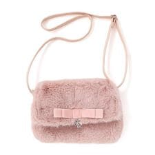 ベルベットリボン付きファーポシェット