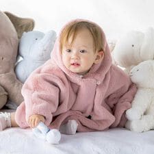 タルティーヌ エ ショコラ(Tartine et Chocolat)の【お揃い】裏リバティ(Leila)フード付きマントベビー(70~90cm)