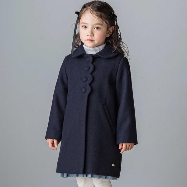 タルティーヌエショコラ　ピンク ウールコート リボン付き Aライン タルティーヌエショコラ ピンク ウールコート リボン付き A