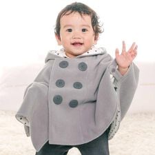 フィヨ デュ ベベ ルダクティオン(fillot de bebe reduction)のフード付きPコート風フリースマント(50~90cm)