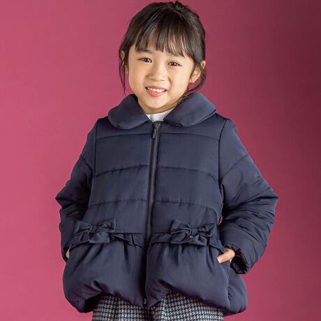 店舗限定】リボンフリル襟付き中綿コート(95~150cm) | ベベ プチ ポワ 