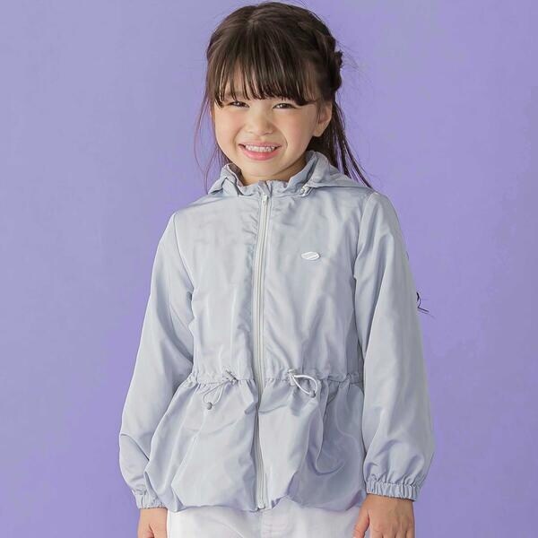 グレー オーバージャケット ポワ pois バイカラータフタフード