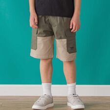 【店舗限定】バイカラーカーゴポケットハーフパンツ(95~150cm)<br>