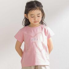 リボンモチーフ天竺Tシャツ(95~150cm)