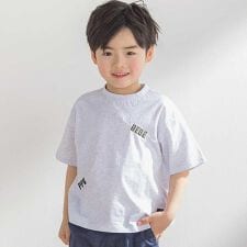 文字刺しゅうタック入りTシャツ(95~150cm)