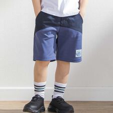 斜めカットソー布帛切り替え5分丈パンツ(95~160cm)