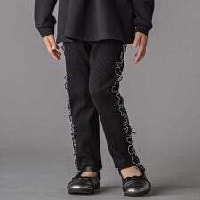 サイドチュールリボンリブパンツ(95~150cm)