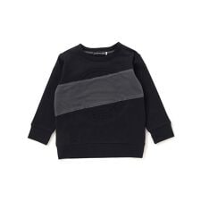 配色斜め切り替えエンボス加工トレーナー(95~150cm)