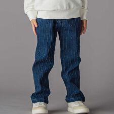 タック加工ストレッチデニム(95~160cm)