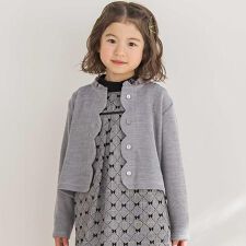 【店舗限定】スカラップニットカーディガン(95~160cm)