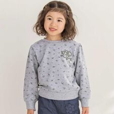 【店舗限定】花柄インクジェット裏毛長袖トレーナー(95~150cm)