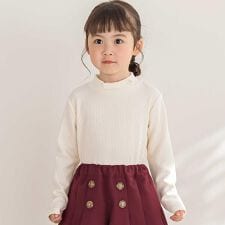 【店舗限定】プチハイネックリブトップス(95~160cm)