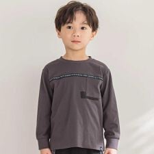 【店舗限定】ロゴテープライン天竺長袖Tシャツ(95~160cm)