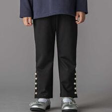 【店舗限定】裾パールボタンポンチロングパンツ(95~150cm)