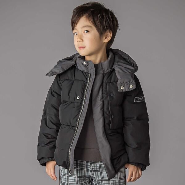 【新品未使用】　BEBE べべ　Aラインコート　中綿ダウンコート　90cm タフタバックリボンAラインダウンコート(90~130cm)(90cm ピンク