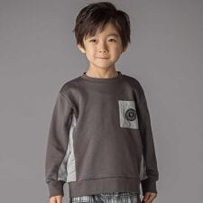 裏毛×タフタ切り替えトレーナー(95~160cm)