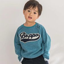 ベベ プチ ポワ ヴェール(BeBe Petits Pois Vert)の【店舗限定】サガラワッペンラグラントレーナー(95~160cm)