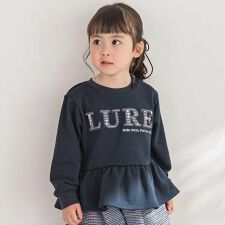 【店舗限定】ツイードパッチワーク刺しゅうペプラムトレーナー(95~160cm)