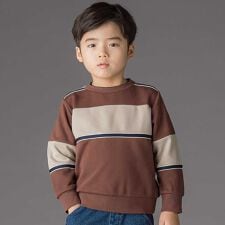 裏毛×鹿の子切り替えトレーナー(95~160cm)