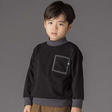 配色モックネックトレーナー(95~150cm)