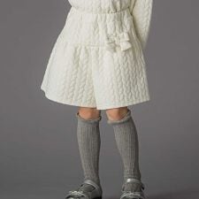 【店舗限定】【お揃い】キルトジャガード切り替えキュロットパンツ(95~160cm)