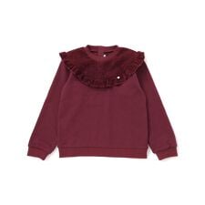 ラメ起毛切り替え裏毛トレーナー(95~150cm)