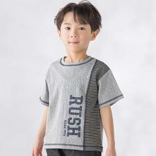 異素材切り替え半袖Tシャツ(95~160cm)