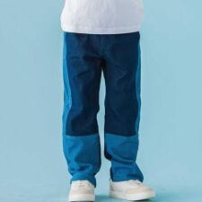 【店舗限定】配色切り替えストレッチデニムパンツ(95～150cm)