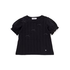 【店舗限定】天竺タックリボン半袖Tシャツ(95～160cm)