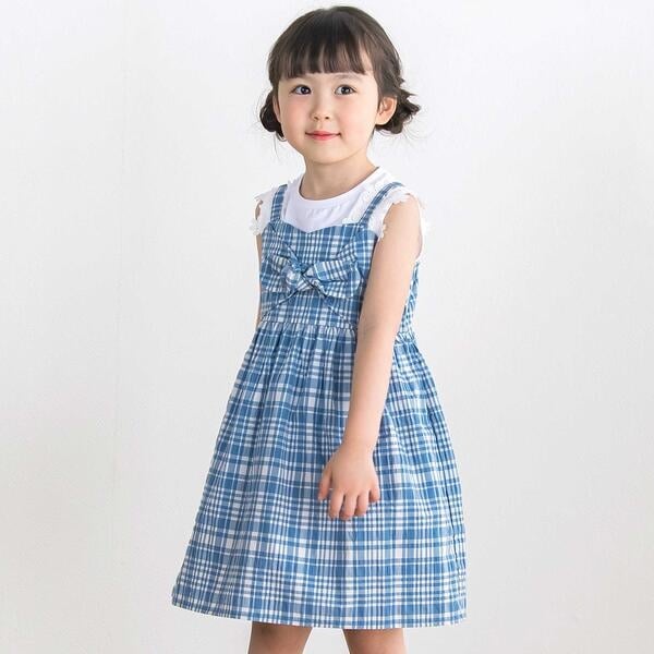店舗限定】チェックリボンワンピース(95~150cm) | ベベ プチ ポワ