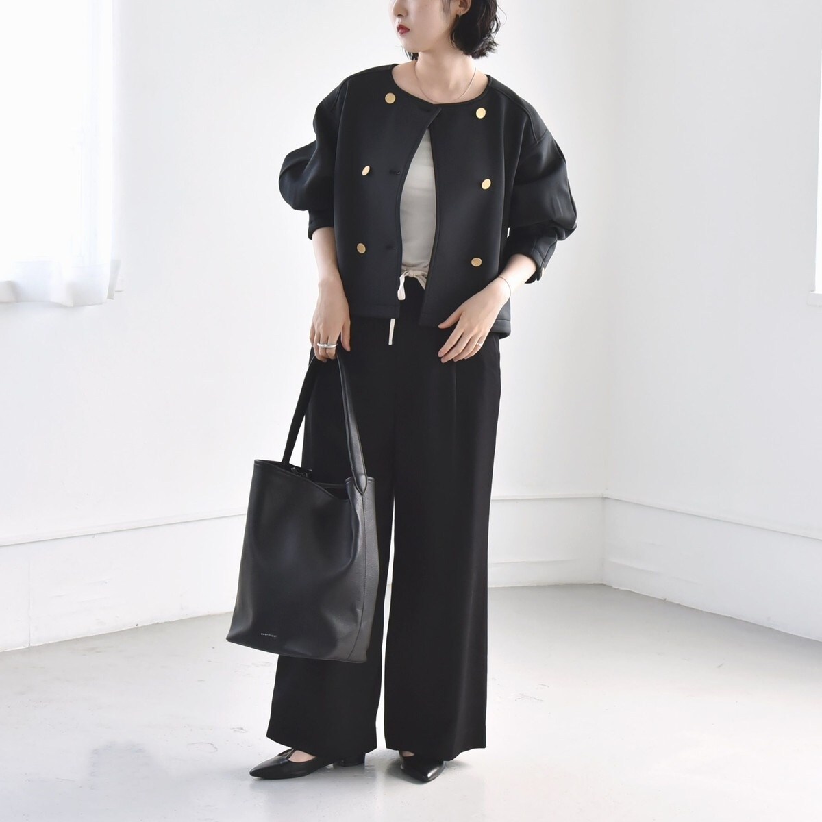 quaranciel ダブルジャージー ノーカラー コンパクト ジャケット 楽天市場】quaranciel:＜洗濯機可能＞ダブルジャージー ノーカラー