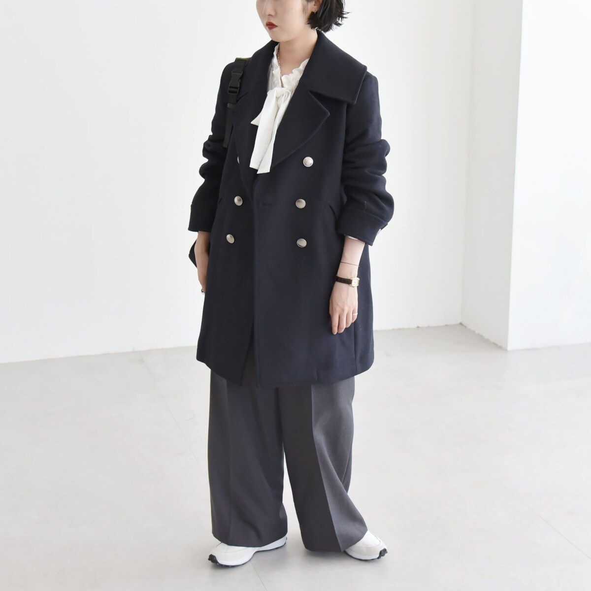 quaranciel: メルトン ビッグ カラー Pコート | カランシエル