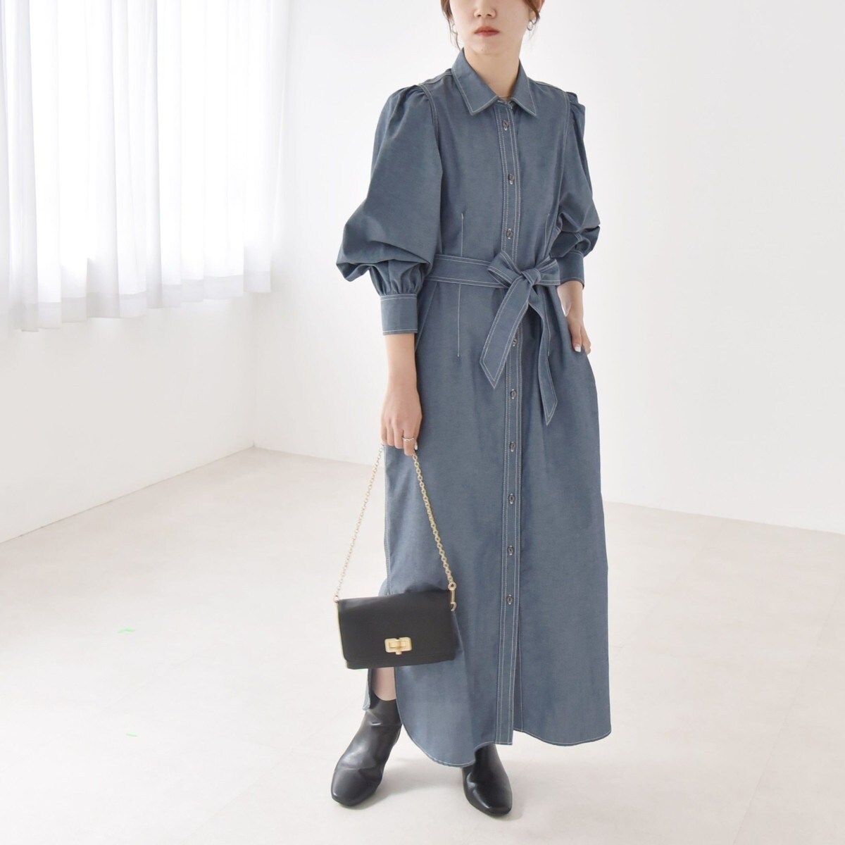 quaranciel:〈手洗い可能〉ドット ジャカード ドロスト ニット