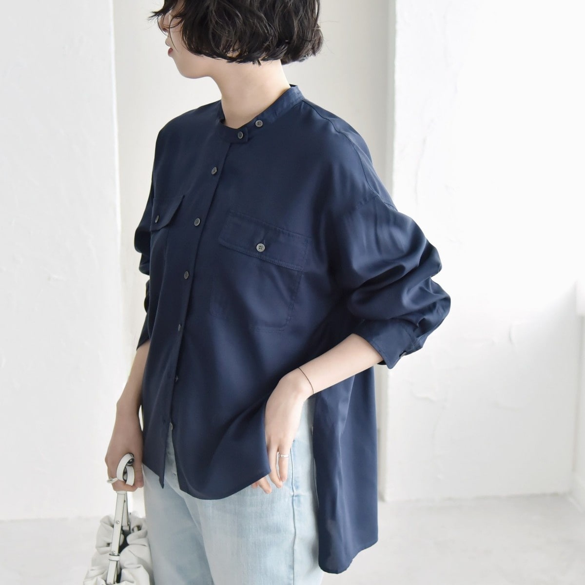quaranciel :〈洗濯機可能〉ラミー ギャザー スキッパー プル